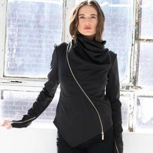 Marcella NYC XS Black Asymmetrical Jacket